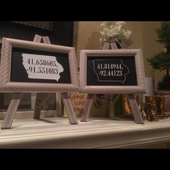 Rustic easel with coordinates! - Picture 2 of 2